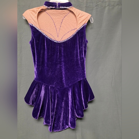 Dontee's Sleeveless Skating Dress, Dark Purple & Bedazzled - Picture 3 of 3
